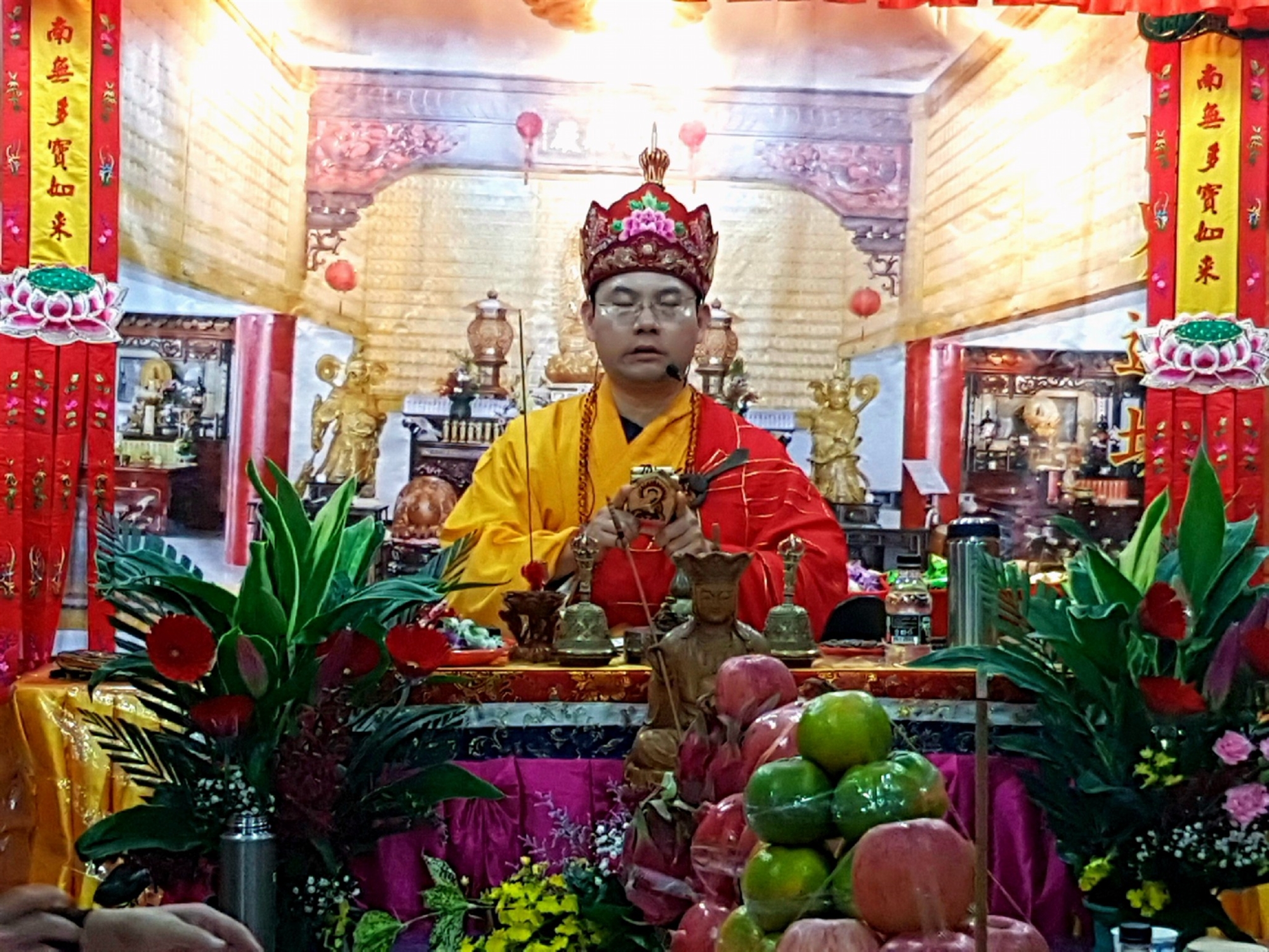 106.12.02 板橋集靈祠大願寺恭誦地藏經 施放燄口法食